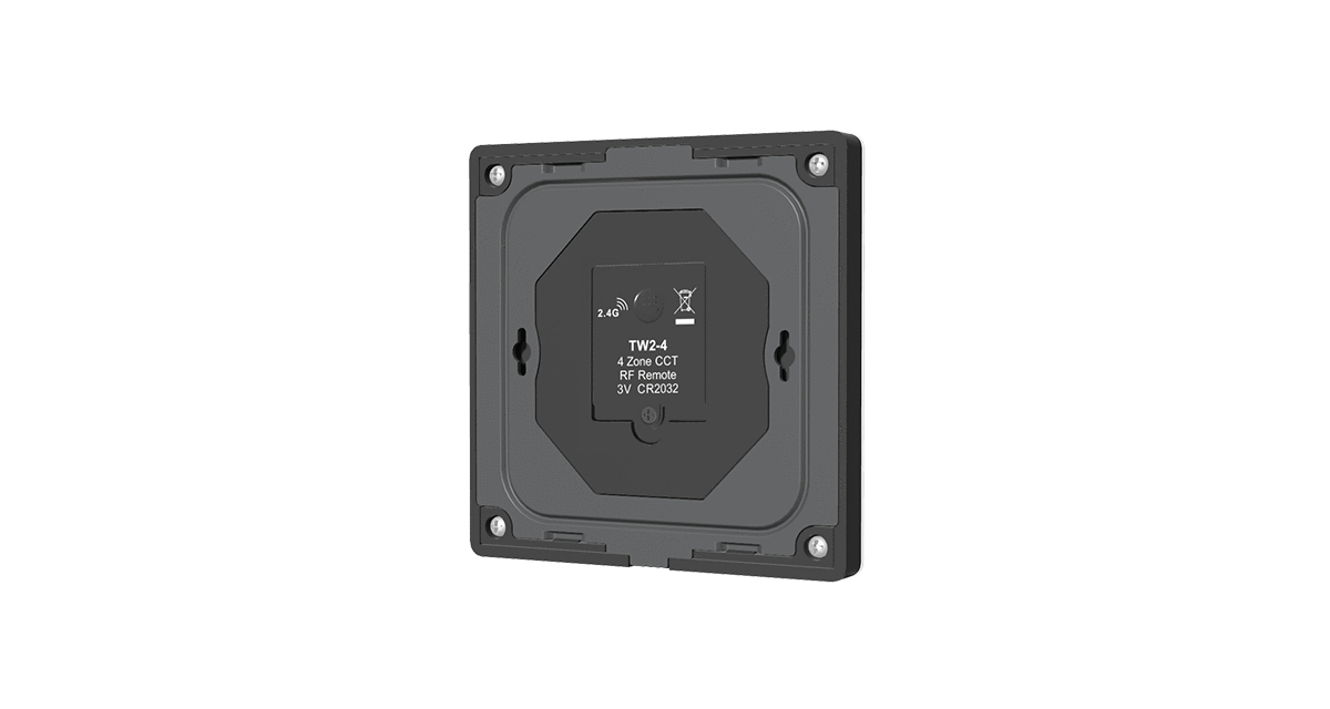 ELITE LED 4 ZONE CCT (BLACK) TOUCH WALL CONTROLLER (LOW PROFLE)