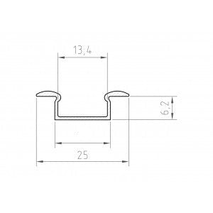 ELITE-RECSIL 2 METRE RECESSED PROFILE (SILVER)