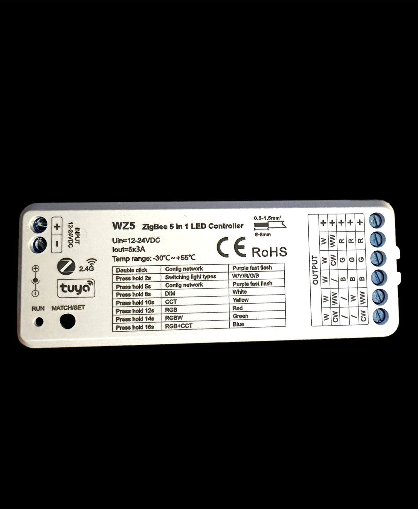 5 IN 1 RGBW+CCT ZIGBEE + ALEXA LED RECEIVER DIMMABLE