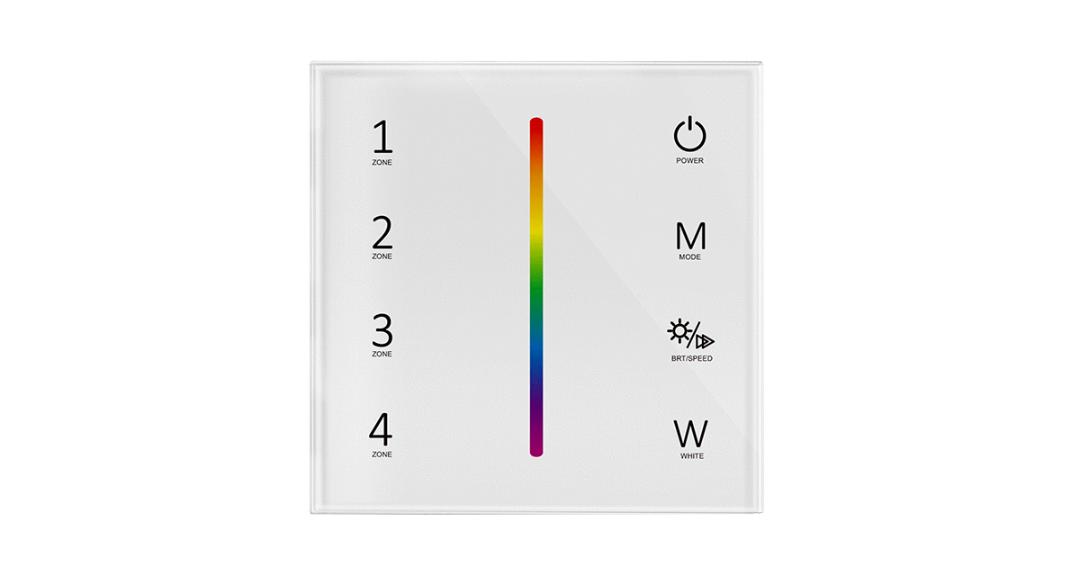 ELITE LED 4 ZONE RGB/RGBW (WHITE) TOUCH WALL PANEL