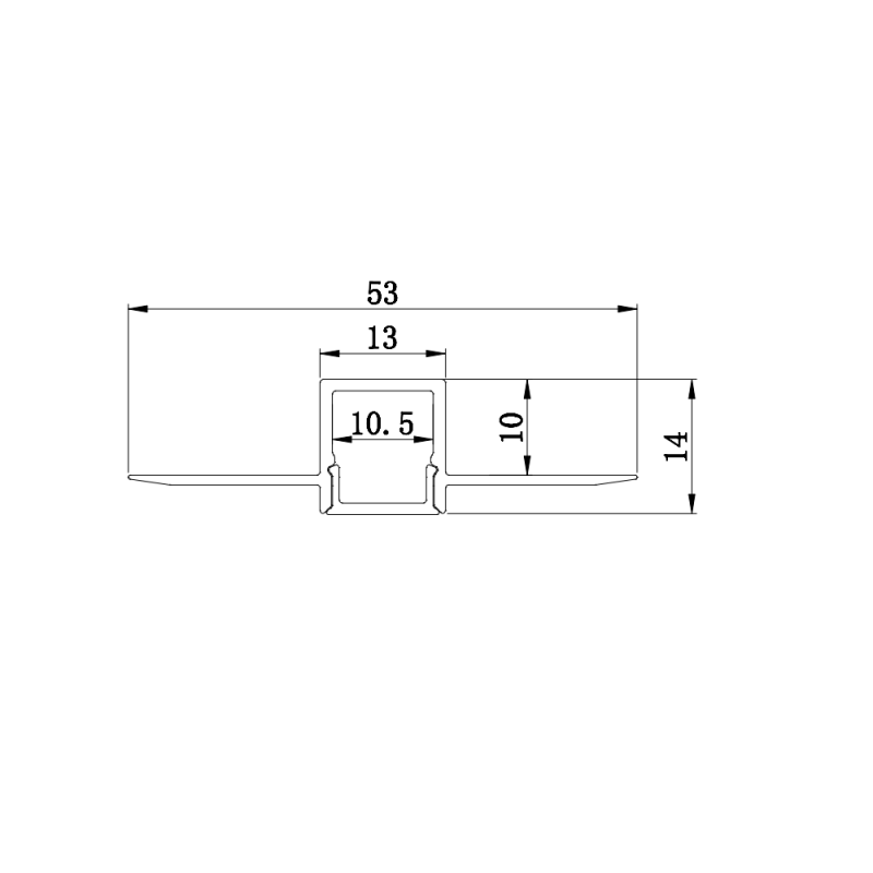 ELITE-TWPB TWIN WING 10.5MM PLASTER IN LED PROFILE