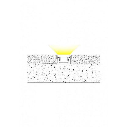 ELITE-TIW 2 METRE FLUSH TILE IN LED PROFILE (SILVER)