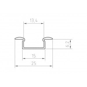 ELITE-RECSIL 2 METRE RECESSED PROFILE (SILVER)