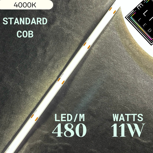 ELITE LED 24V-IP20-10W SEAMLESS COB LED STRIP 4000K (NATURAL WHITE)