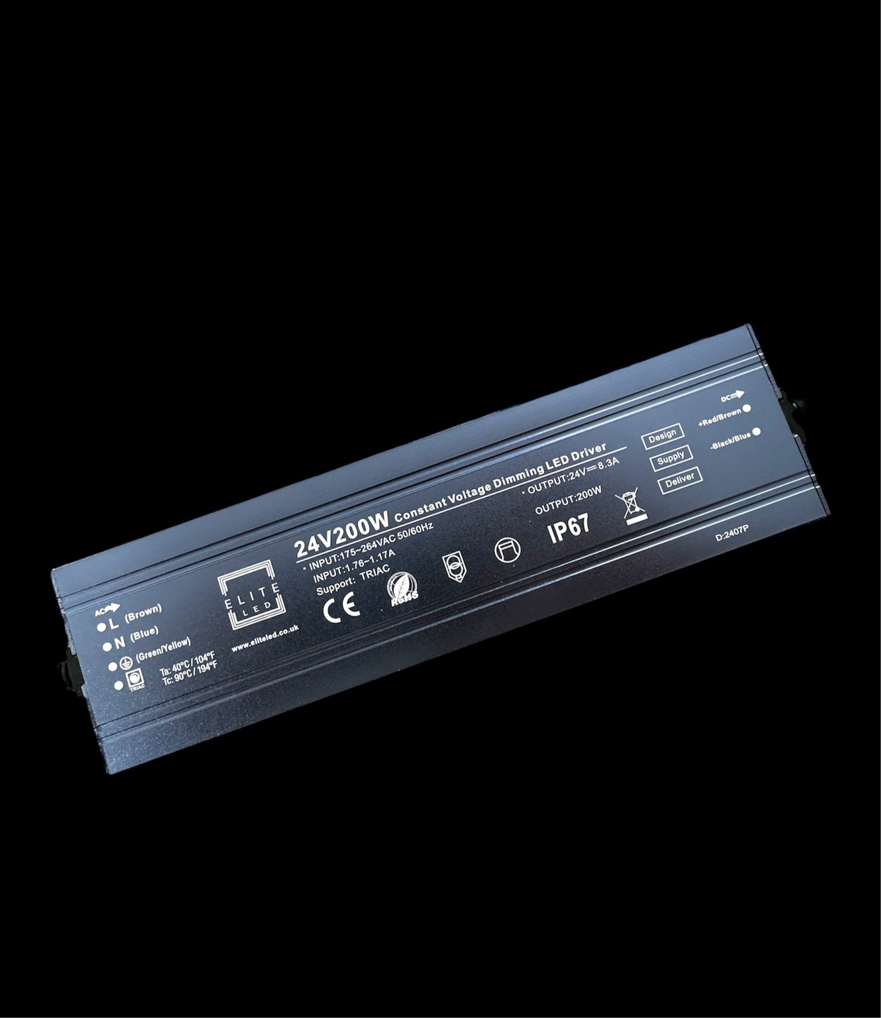 24V 200W PREMIUM LEADING & TRAILING EDGE TRIAC DIMMABLE LED DRIVER