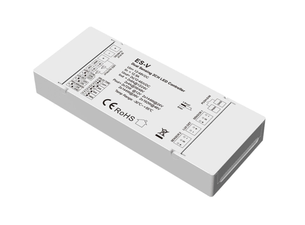 ELITE LED 12-48VDC DUAL SENSOR 2CH LED CONTROLLER ES-V