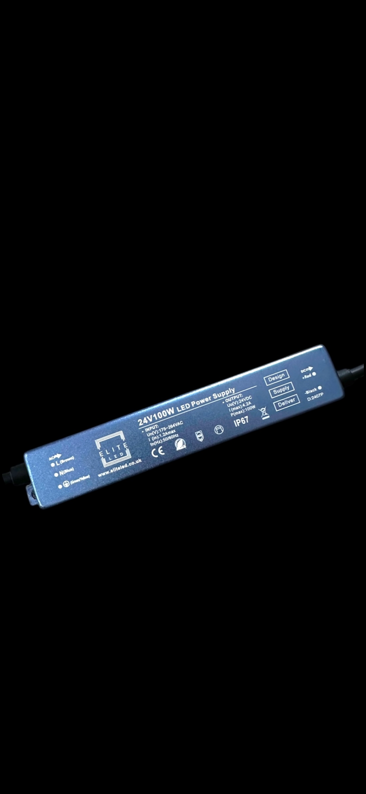 ELITE LED 24V IP67 100W PREMIUM TRIAC NON DIM LED DRIVER