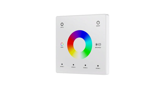 ELITE LED 4 ZONE RGB/RGBW TOUCH WALL PANEL (WHITE) (ROUND DESIGN)