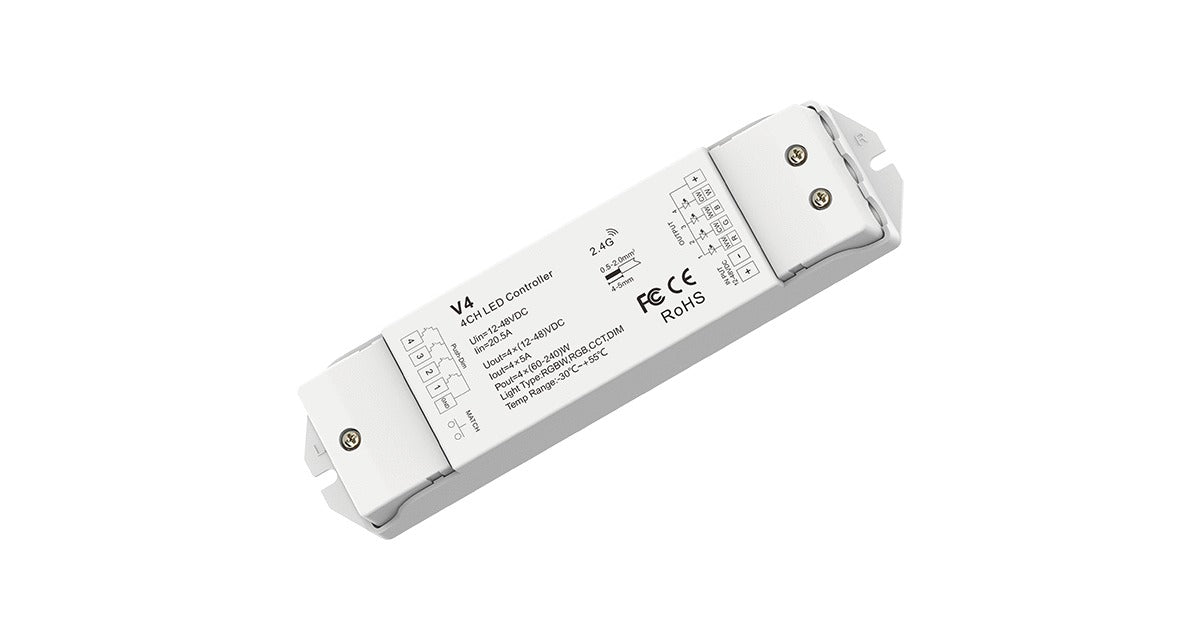 Led Receiver Shape 12-24V 4 CHANNEL RECEIVER WITH PUSH DIM INPUT – Elite LED