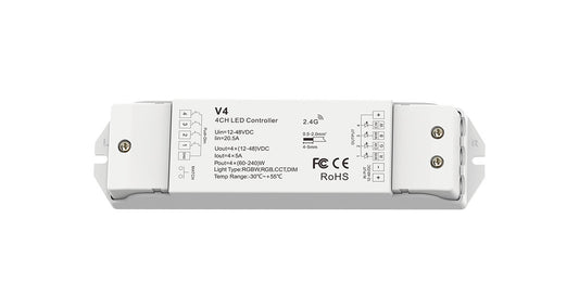 ELITE LED UNIVERSAL 12-24V 4 CHANNEL RECEIVER WITH PUSH DIM INPUT