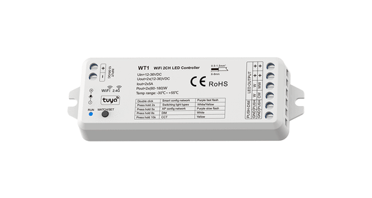 SINGLE COLOUR + CCT WIFI + ALEXA LED RECEIVER (DIMMABLE CAPABILITY)