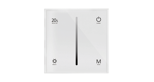 ELITE LED AC TRIAC GLASS DIMMER WALL PANEL 230V (WHITE)