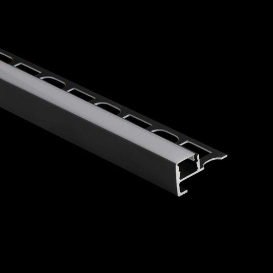 ELITE LED 2M 20MM TILE IN STAIR PROFILE (BLACK)