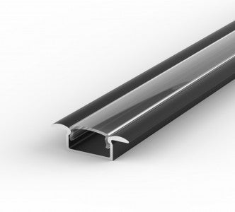 ELITE-RECBLK 2 METRE RECESSED PROFILE (BLACK)